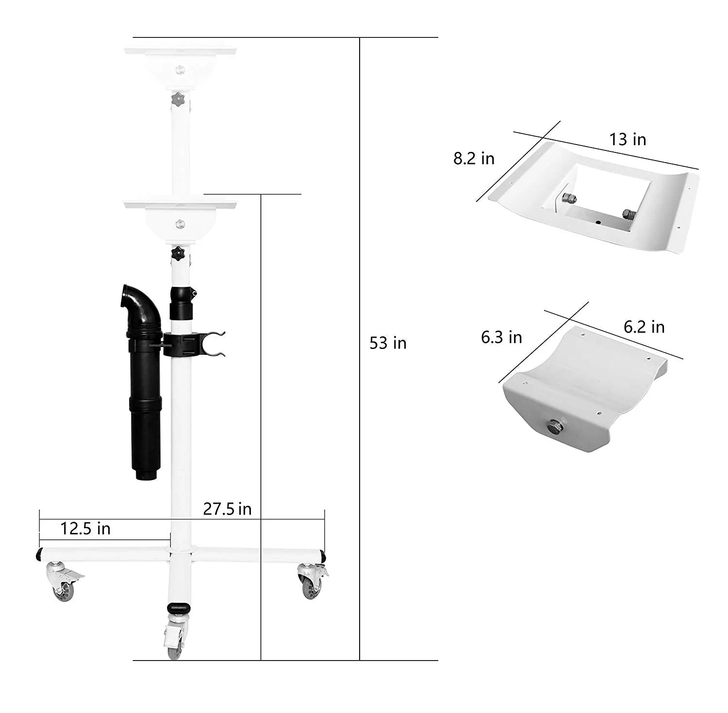 Shernbao Dryer Stand   Hands Free Rigid Hose > Fits 5 dryer models