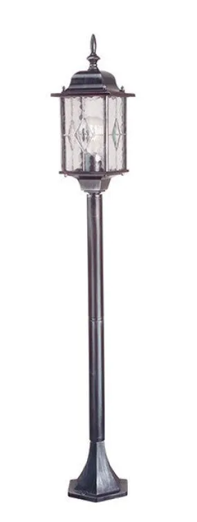 St Helier Black/Silver Pillar Light - ID 5762