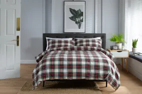 Stewart Dress Tartan Printed Brushed Cotton Cosy Bedlinen Duvet Set