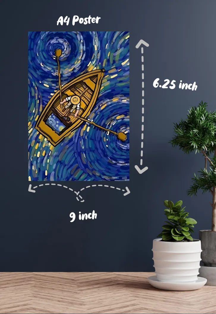 The Boat Man Van Gogh Poster