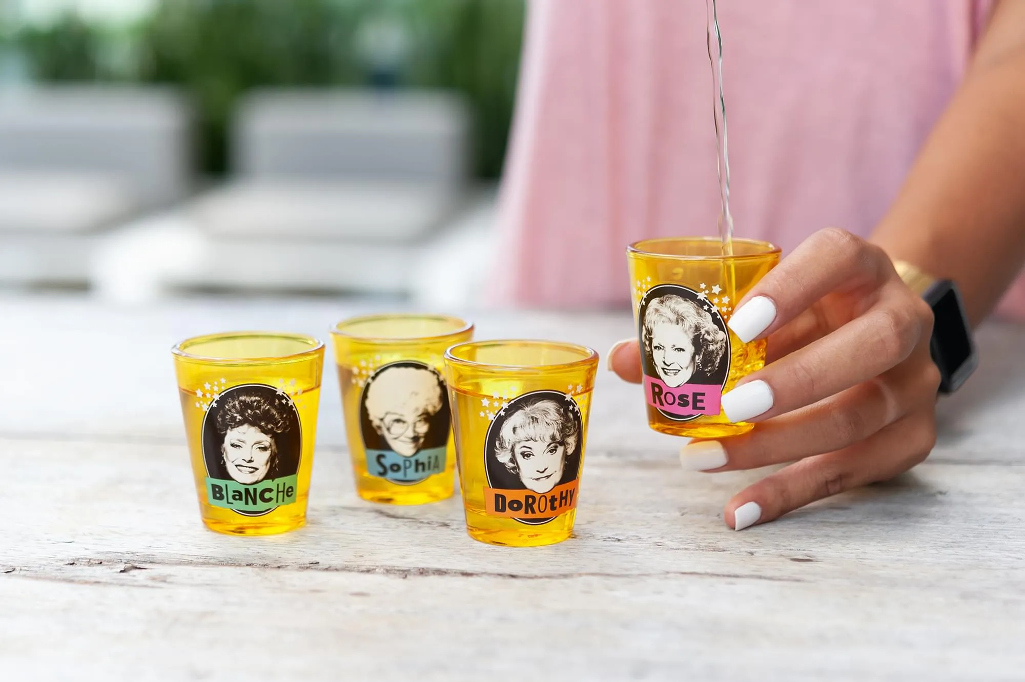 The Golden Girls 2-Ounce Yellow Mini Glasses | Set of 4