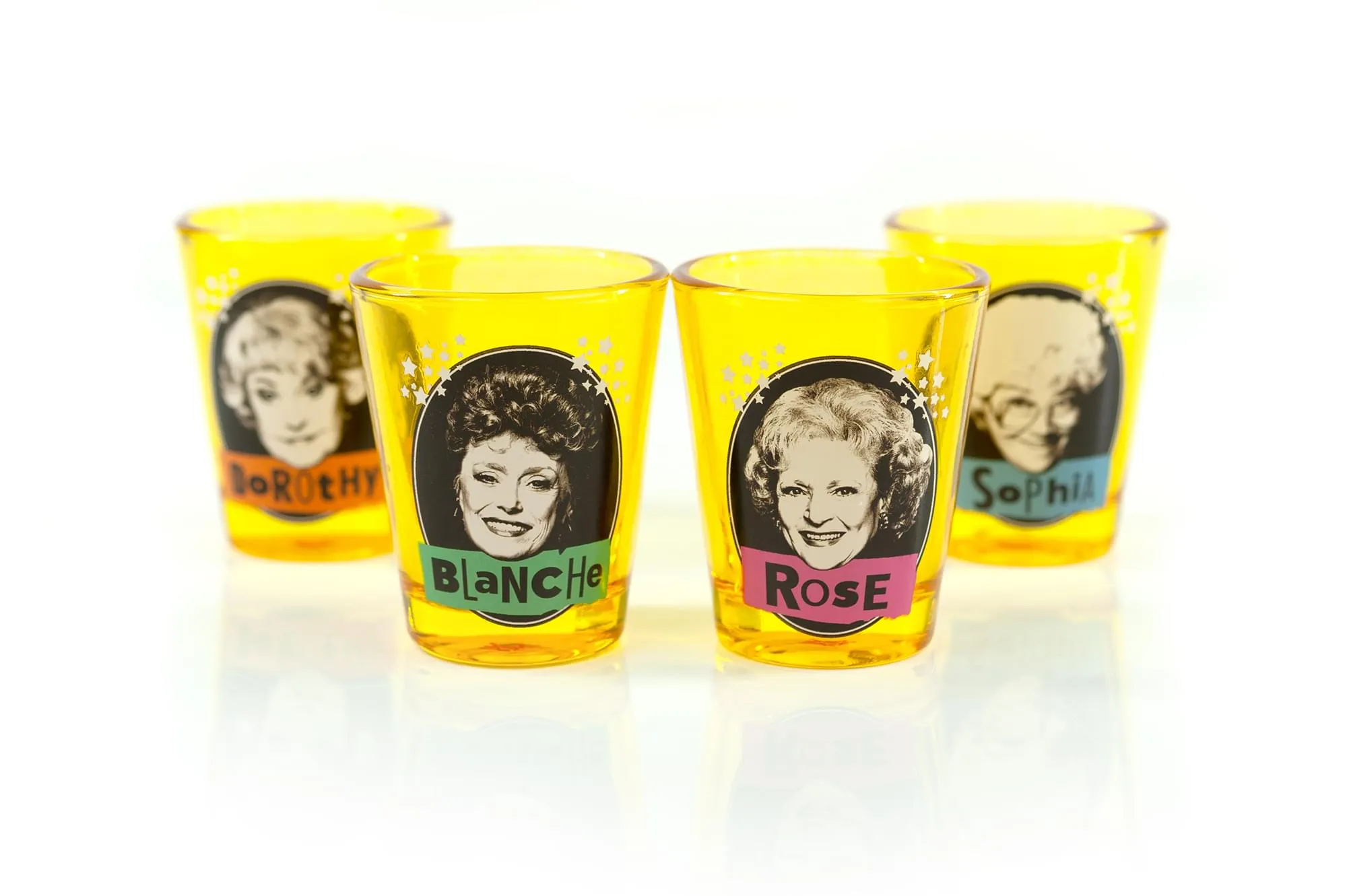 The Golden Girls 2-Ounce Yellow Mini Glasses | Set of 4