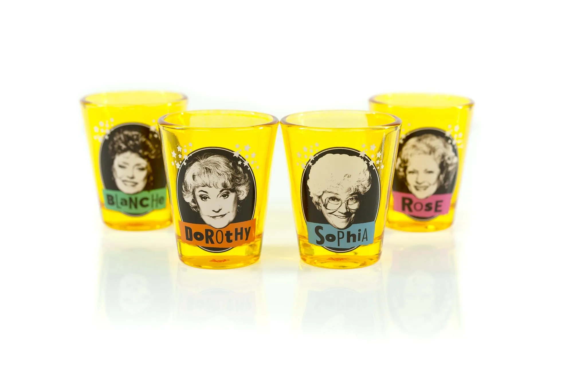 The Golden Girls 2-Ounce Yellow Mini Glasses | Set of 4