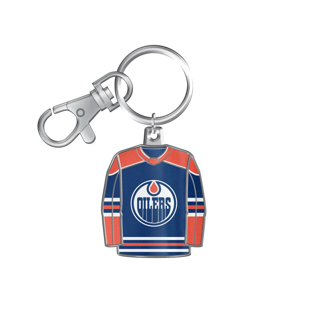 The Sports Vault NHL Edmonton Oilers Keychain Jersey