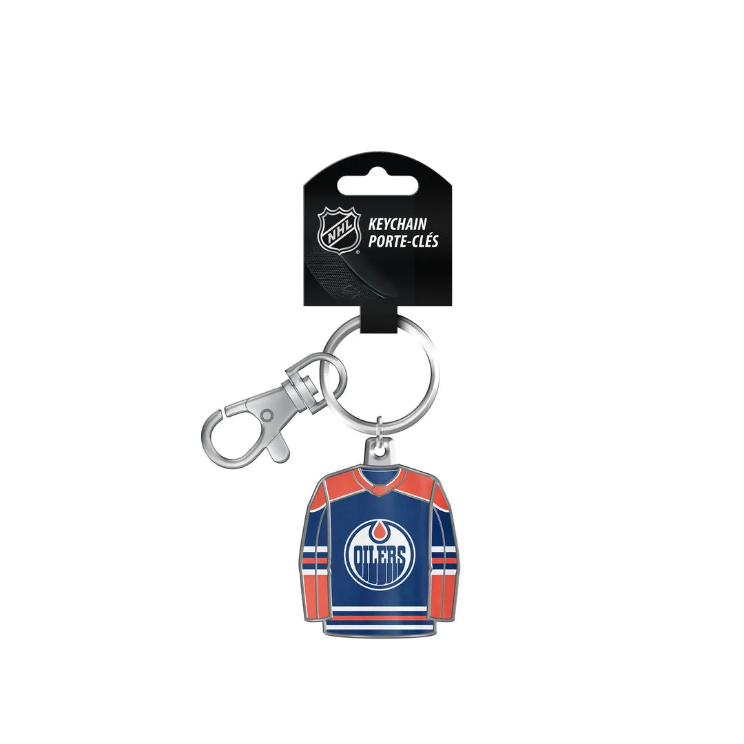 The Sports Vault NHL Edmonton Oilers Keychain Jersey