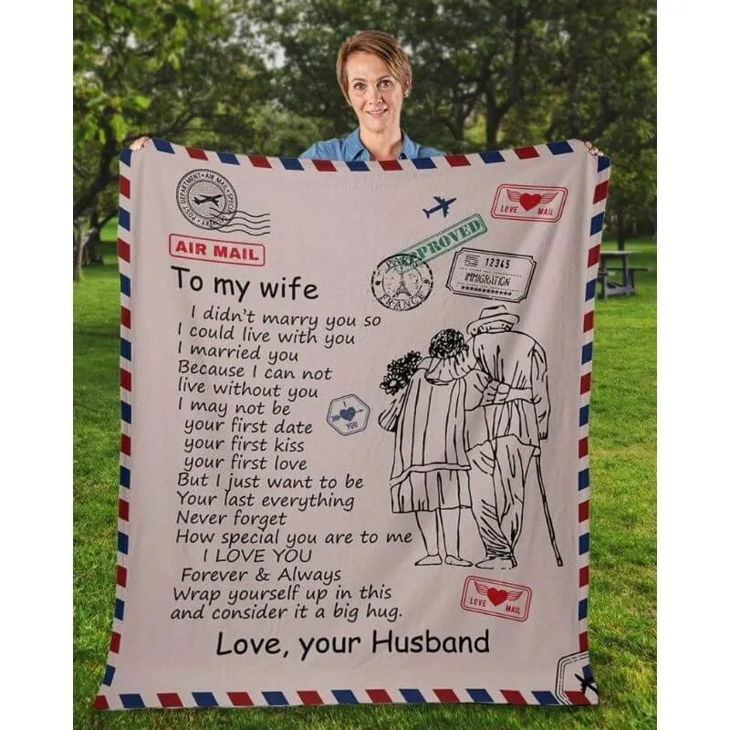 To My Wife - From Husband - A326 - Premium Blanket