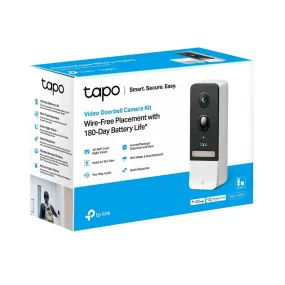 TP-LINK TAPO D230S1 Smart Battery Video Doorbell Camera Kit, White