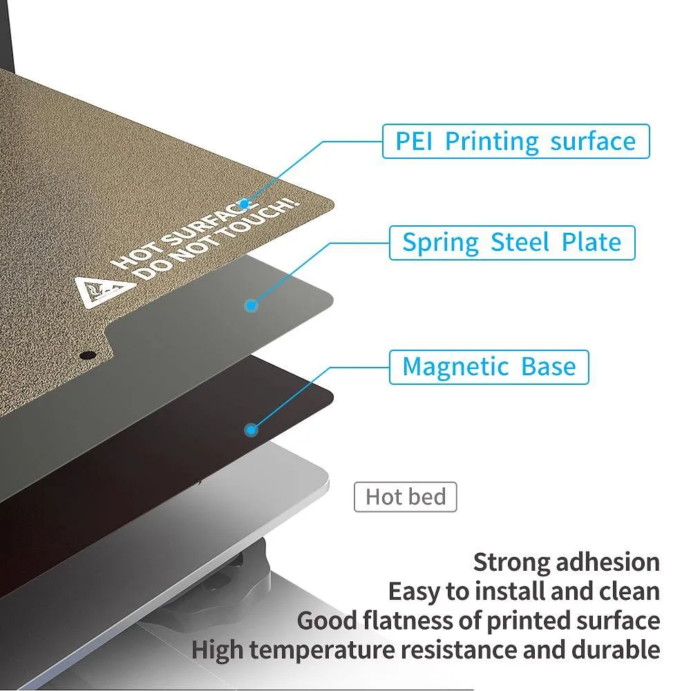 Tronxy 3D Printer Double Sided Textured PEI Magnetic Build Plate 600mm