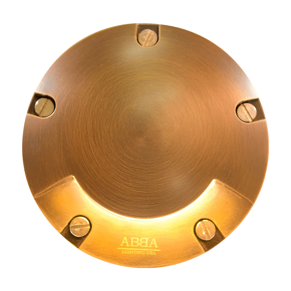 UNB09 Cast Brass Round Moni-Directional Low Voltage LED In-ground Light