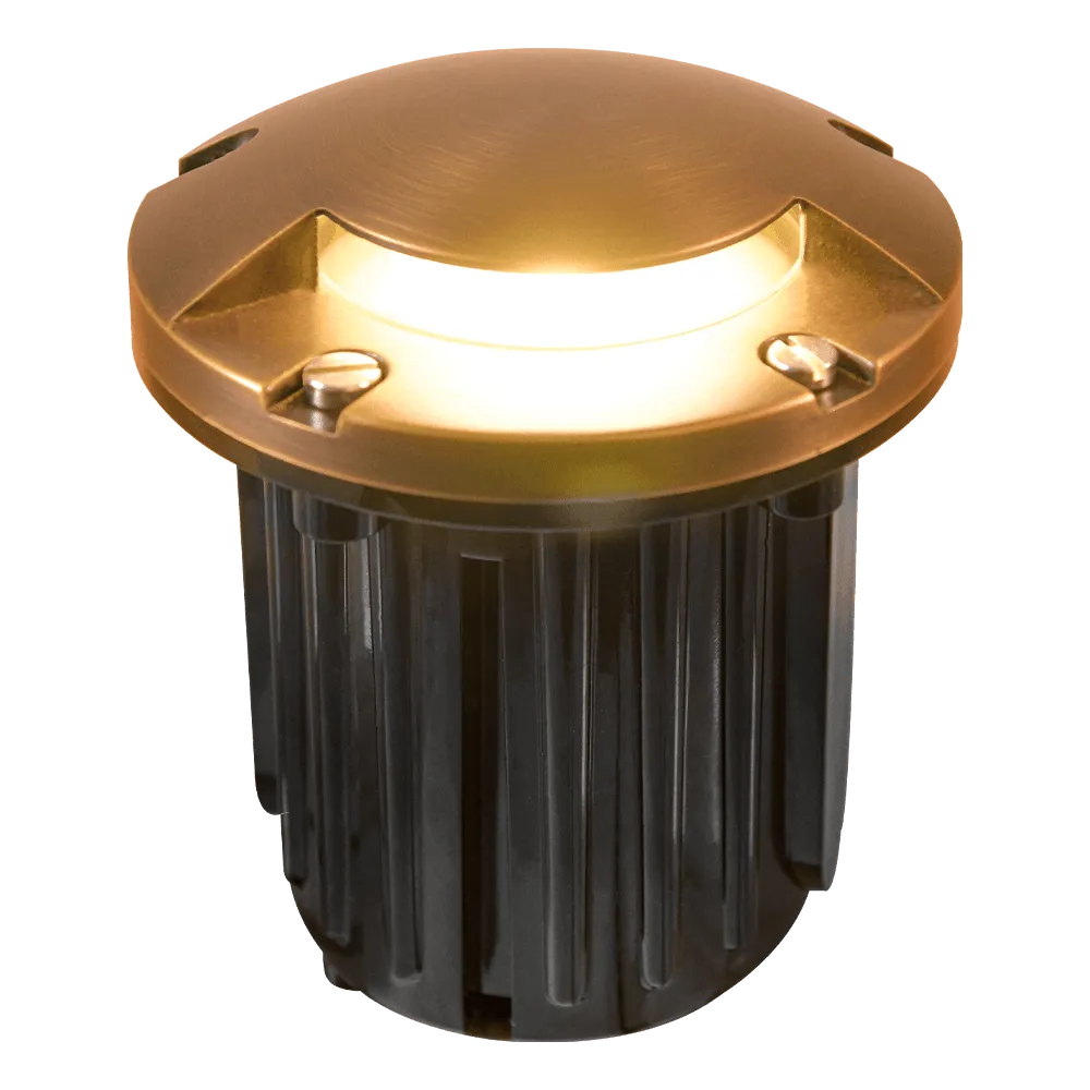 UNB09 Cast Brass Round Moni-Directional Low Voltage LED In-ground Light