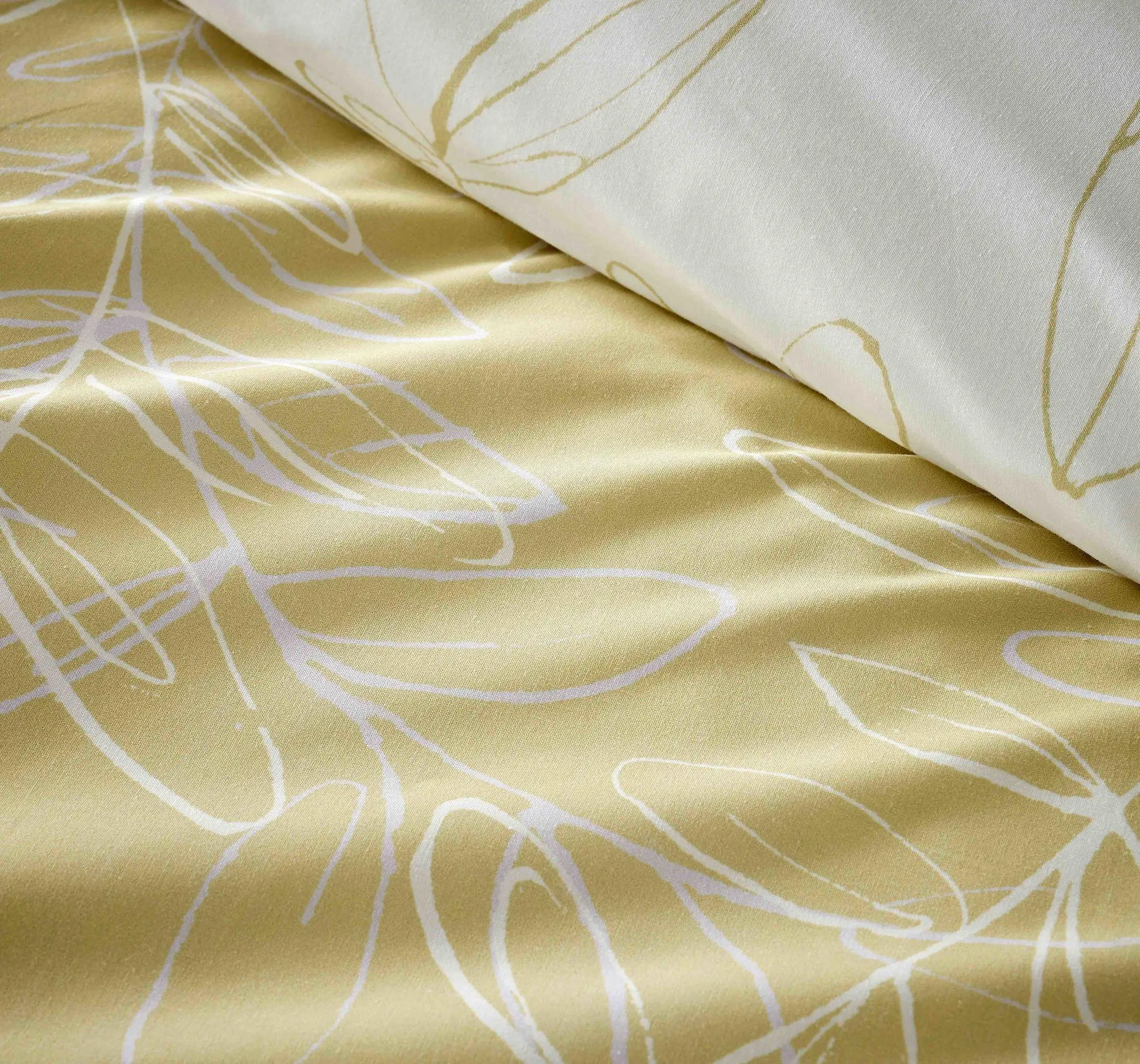 Vantona Linear Leaves Duvet Cover Set