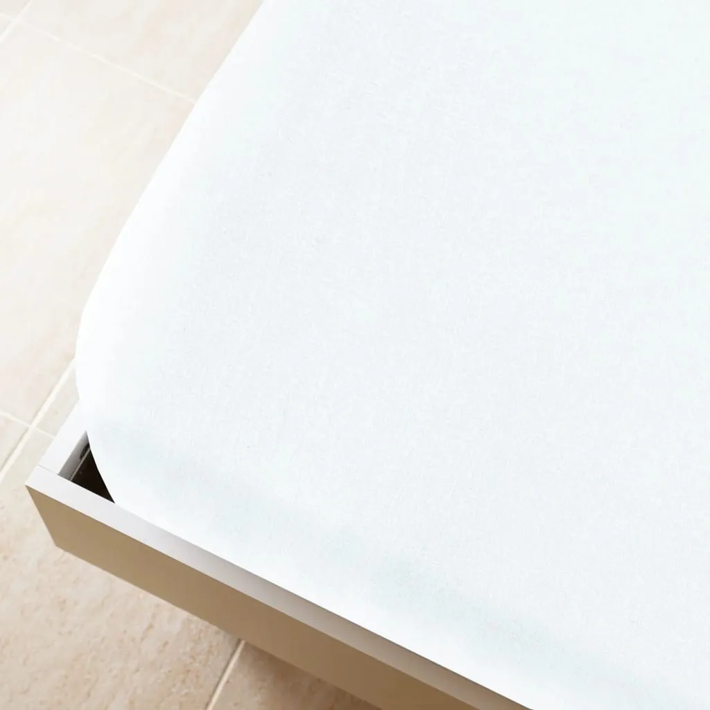 vidaXL Jersey Fitted Sheet White 100x200 cm Cotton