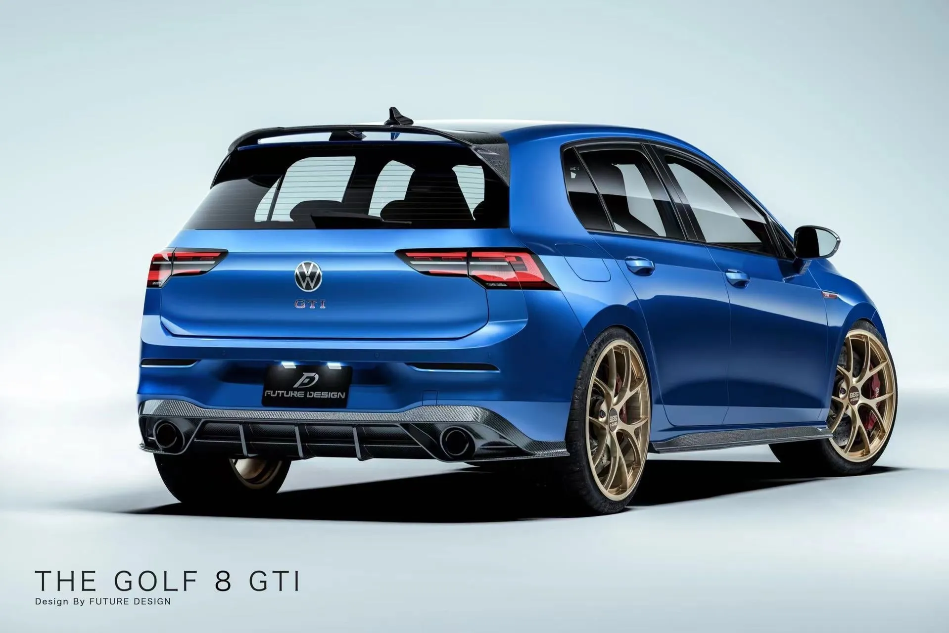 Volkswagen Golf 8 GTI MK8 Carbon Fiber Side Skirts by Future Design