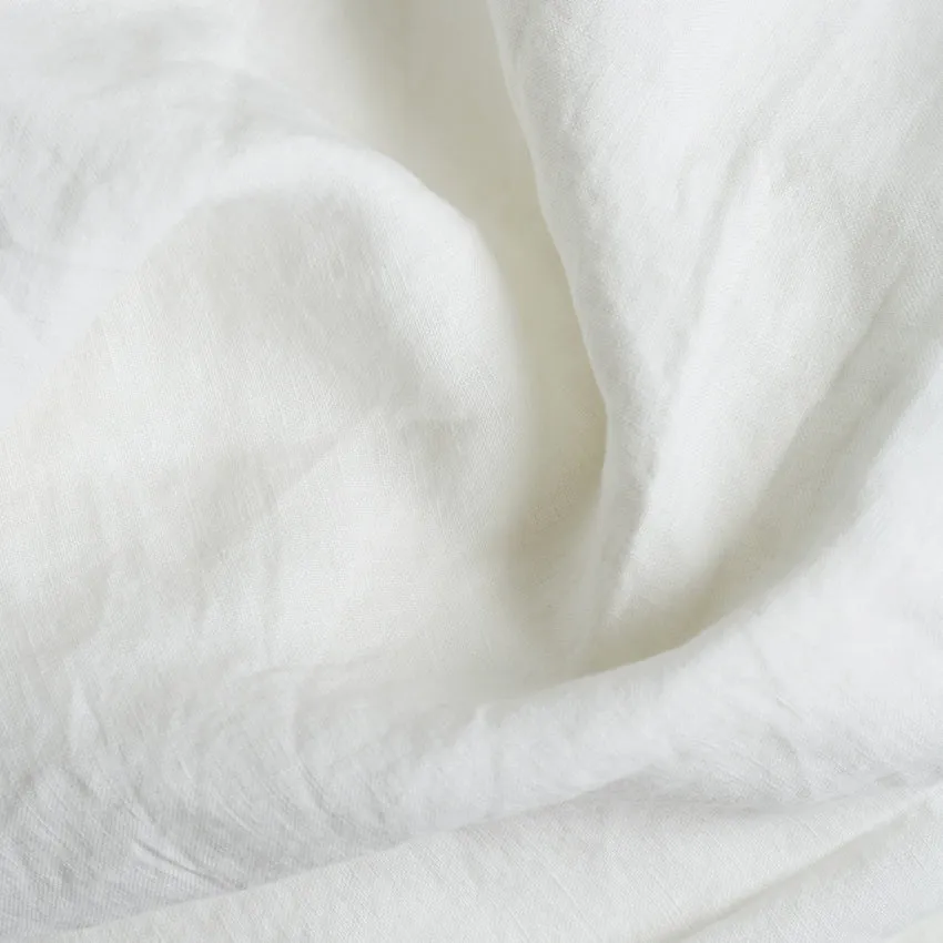 White 100% Linen Duvet Cover