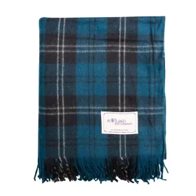 Wool Tartan Blanket - 60'' x 70'' - Ramsay Blue