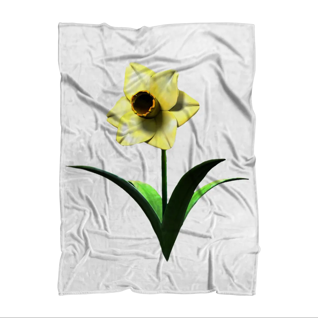 Yellow Flower Sublimation Throw Blanket