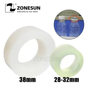 ZONESUN Capping Machine Chuck Rubber Mat for Capper 28-32mm 38mm Round Plastic Bottle With Security Ring Silicone Capping Chuck