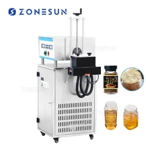 ZONESUN ZS-FK6000 Automatic Water-cooled Plastic Squeeze Bottle Cap Sealer Aluminium Foil Continues Induction Sealing Machine