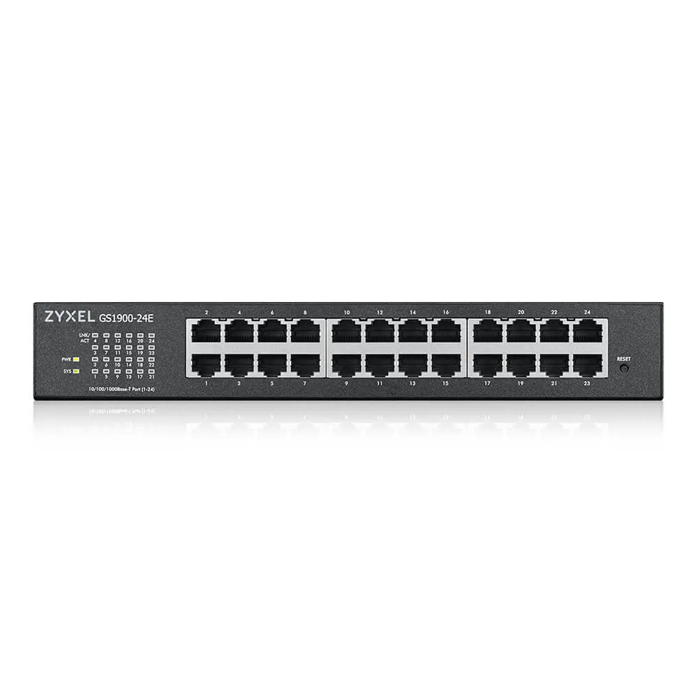 Zyxel Gs1900-24E-Eu0103f Network Switch Managed L2 Gigabit Ethernet (10/100/1000) 1U Black